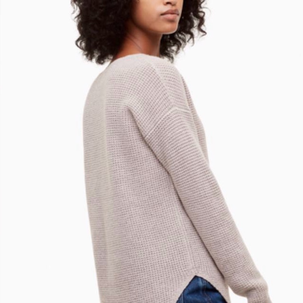 Vince Waffle Sweater Linen Silk Cotton Blend Oversized Taupe Beige Size Small​​